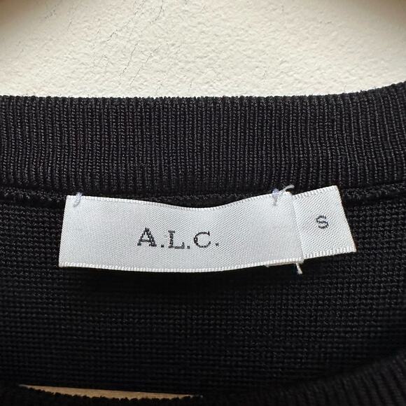 A.L.C. Black and Cream Striped Sweater - Picture 3 of 6